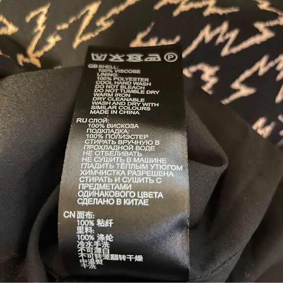 Reiss Black Julia Plunge Front Mini Dress Size 10 NWT - Picture 10 of 10